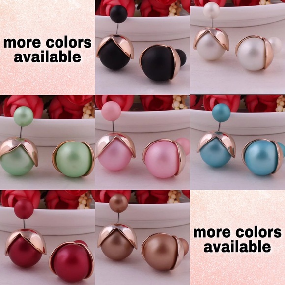 ⚜️[𝟯/$𝟭𝟴]⚜️Green Double-Sided Ball Earrings NEW - Picture 2 of 4